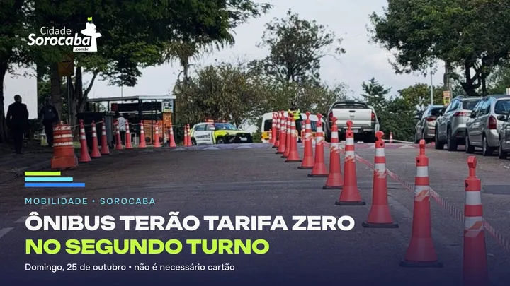 Ônibus de Sorocaba terão tarifa zero no segundo turno neste domingo